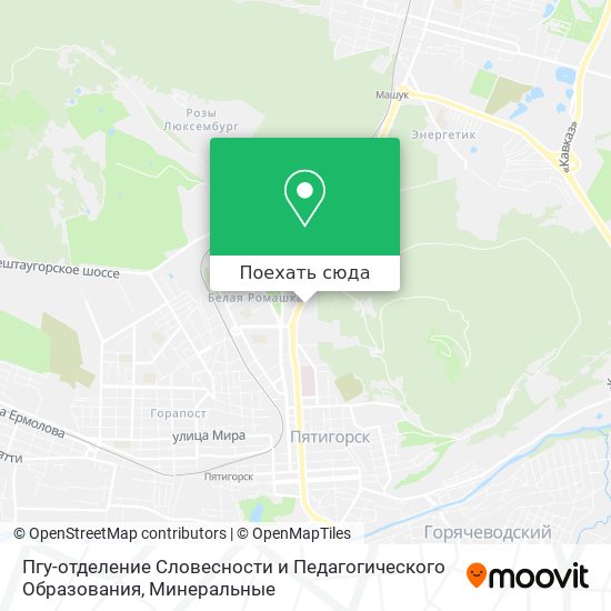 Карта Пгу-отделение Словесности и Педагогического Образования