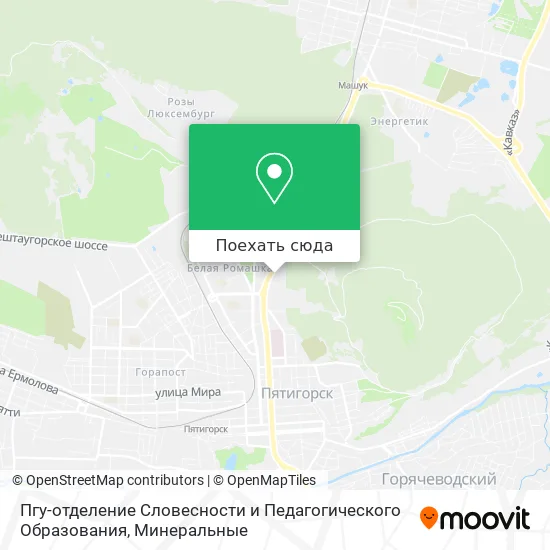 Карта Пгу-отделение Словесности и Педагогического Образования