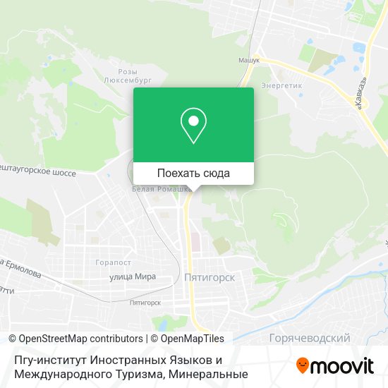 Карта Пгу-институт Иностранных Языков и Международного Туризма