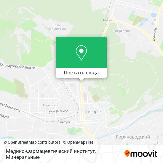 Карта Медико-Фармацевтический институт