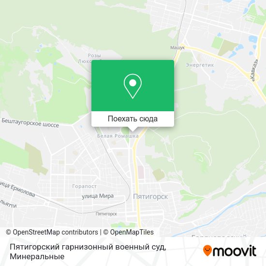 Карта Пятигорский гарнизонный военный суд