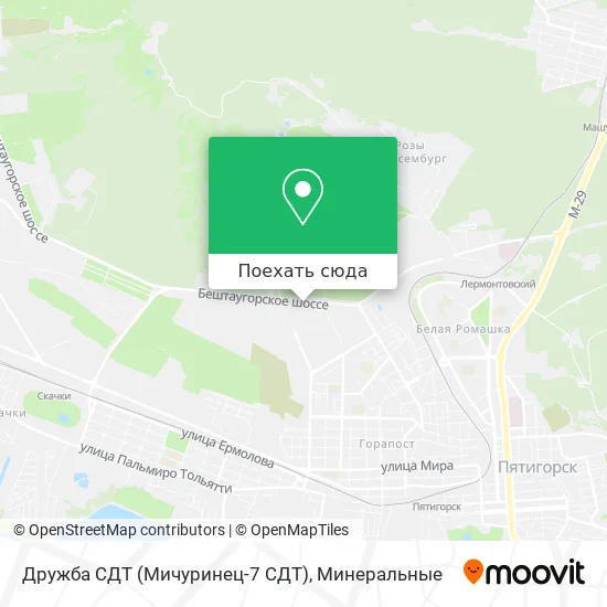 Карта Дружба СДТ (Мичуринец-7 СДТ)