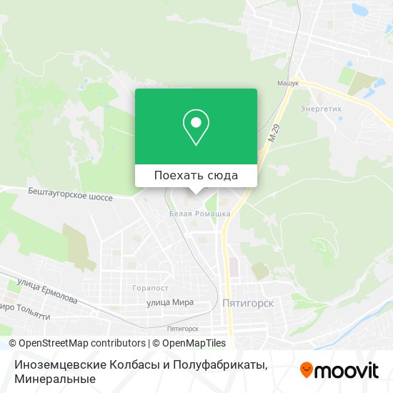 Карта Иноземцевские Колбасы и Полуфабрикаты