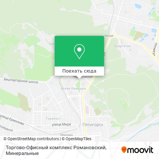Карта Торгово-Офисный комплекс Романовский