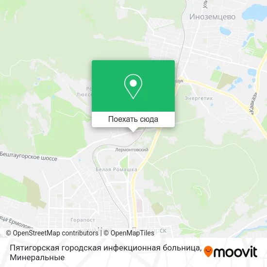Карта Пятигорская городская инфекционная больница