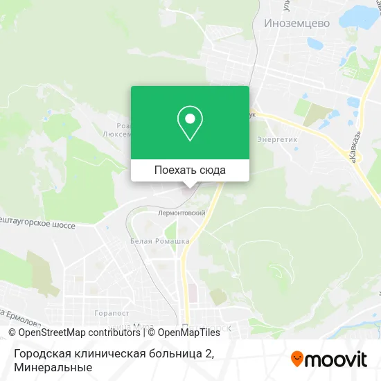 Карта Городская клиническая больница 2