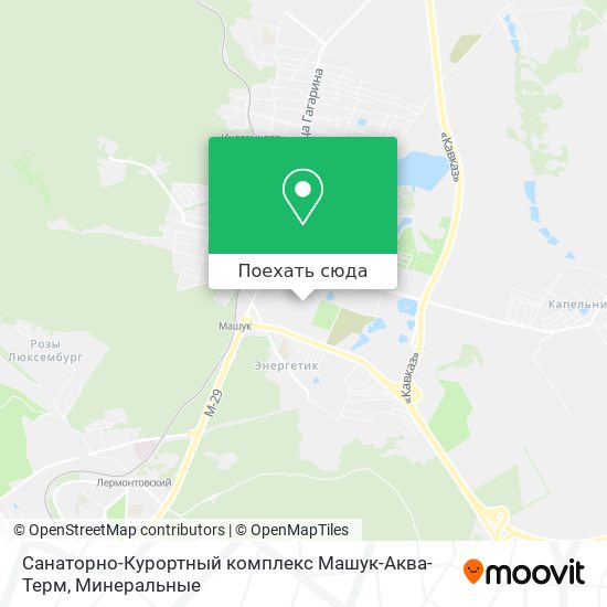 Карта Санаторно-Курортный комплекс Машук-Аква-Терм
