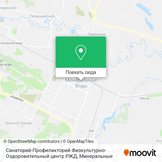 Карта Санаторий-Профилакторий Физкультурно-Оздоровительный центр РЖД