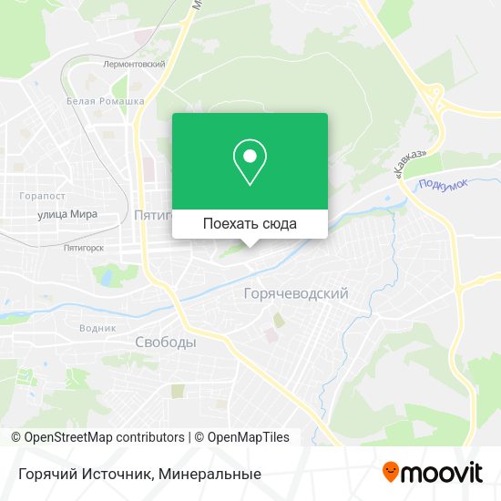Карта Горячий Источник