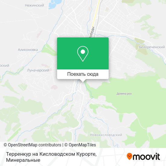 Карта Терренкур на Кисловодском Курорте