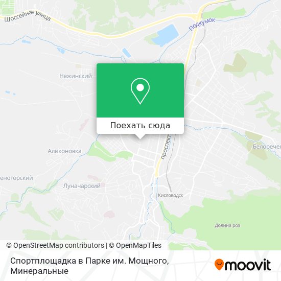 Карта Спортплощадка в Парке им. Мощного