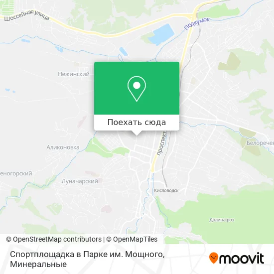 Карта Спортплощадка в Парке им. Мощного