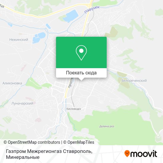 Карта Газпром Межрегионгаз Ставрополь