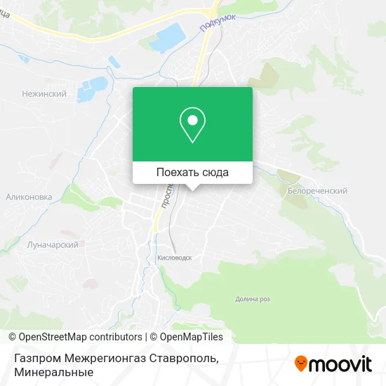 Карта Газпром Межрегионгаз Ставрополь