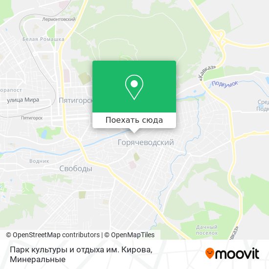 Карта Парк культуры и отдыха им. Кирова