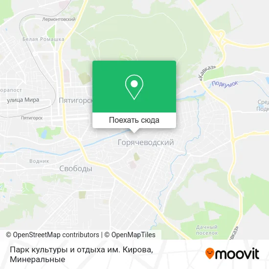 Карта Парк культуры и отдыха им. Кирова