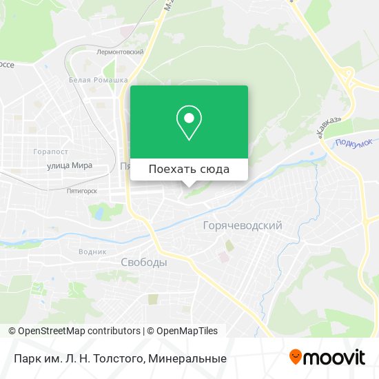Карта Парк им. Л. Н. Толстого