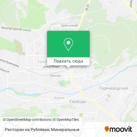 Карта Ресторан на Рублёвке
