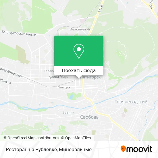 Карта Ресторан на Рублёвке