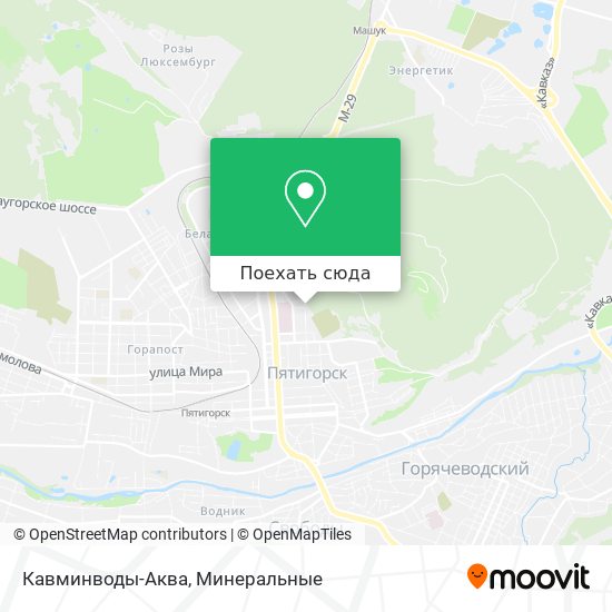 Карта Кавминводы-Аква