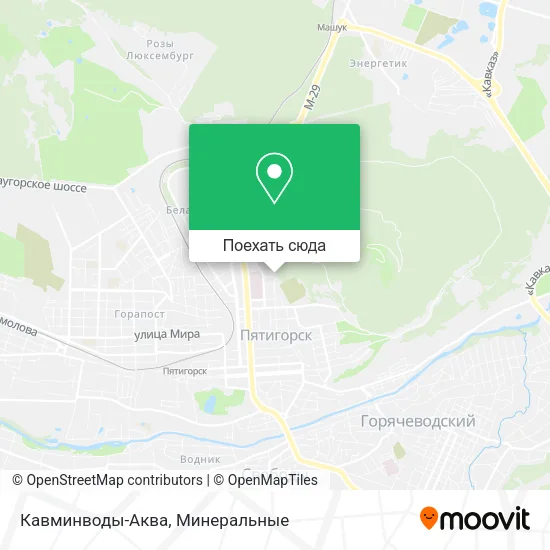 Карта Кавминводы-Аква