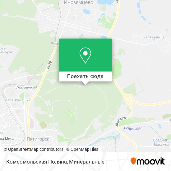 Карта Комсомольская Поляна
