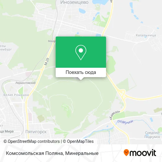 Карта Комсомольская Поляна