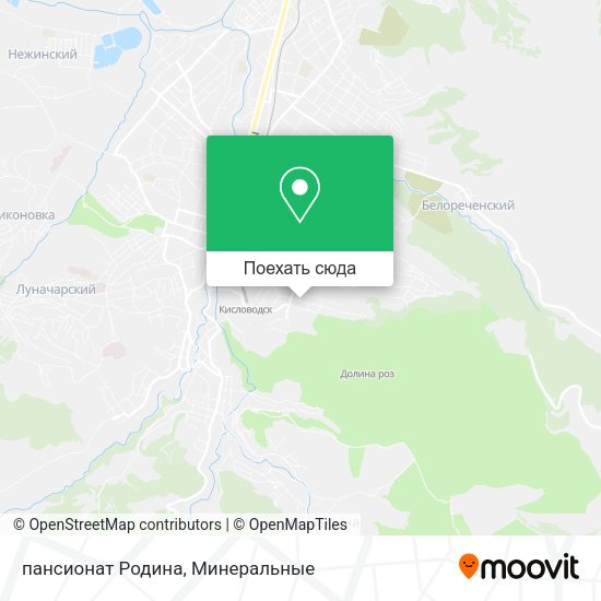 Карта пансионат Родина