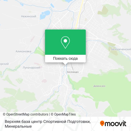 Карта Верхняя база центр Спортивной Подготовки