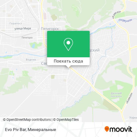 Карта Evo Piv Bar