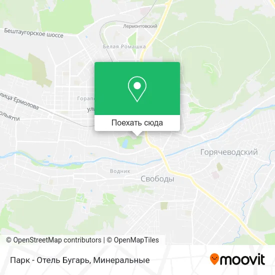 Карта Парк - Oтель Бугарь