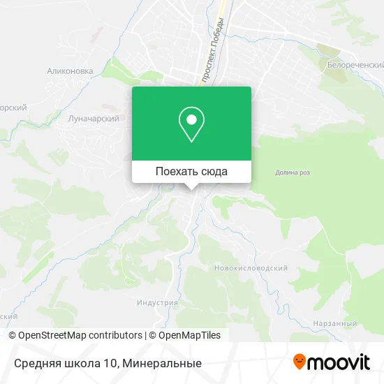 Карта Средняя школа 10