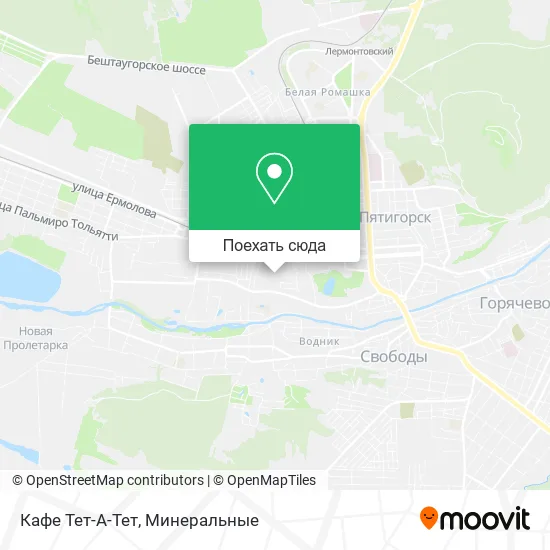 Карта Кафе Тет-А-Тет