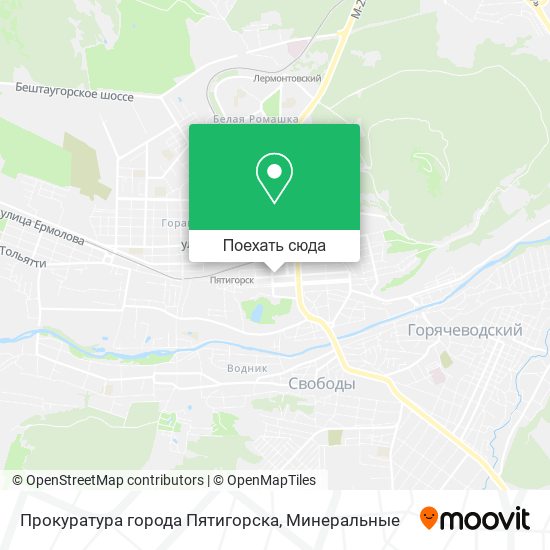 Карта Прокуратура города Пятигорска