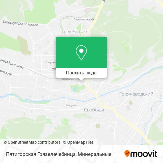 Карта Пятигорская Грязелечебница