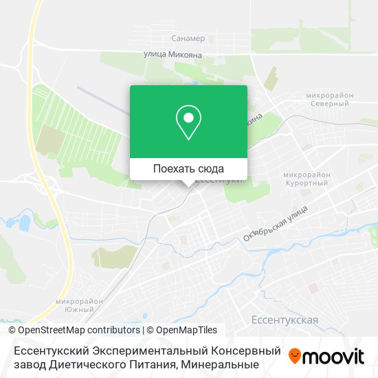 Карта Ессентукский Экспериментальный Консервный завод Диетического Питания