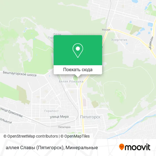 Карта аллея Славы (Пятигорск)