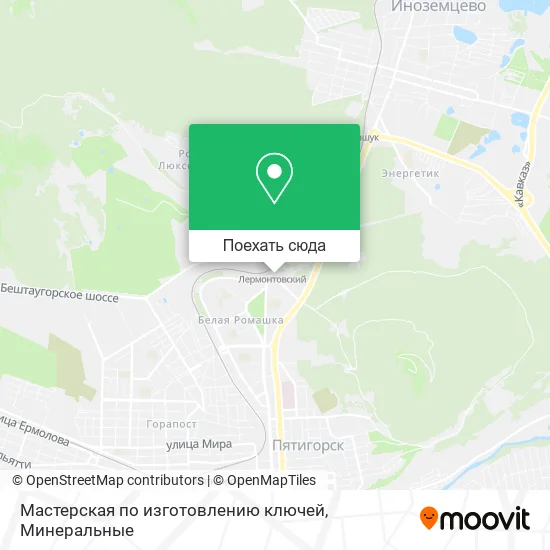 Карта Мастерская по изготовлению ключей