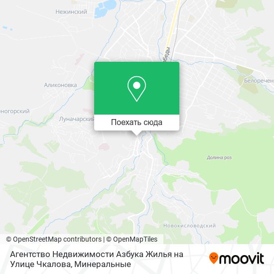 Карта Агентство Недвижимости Азбука Жилья на Улице Чкалова