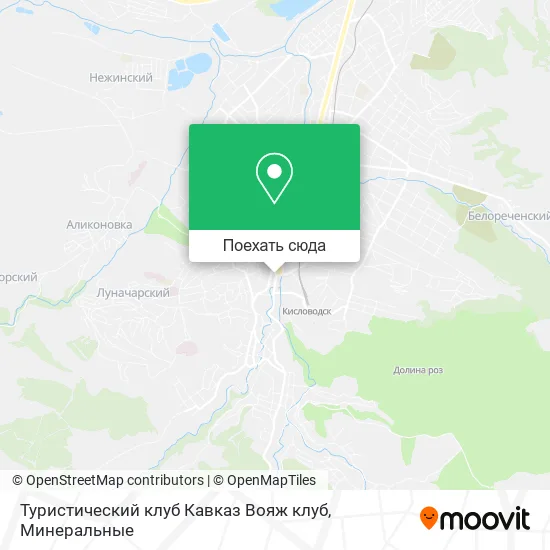 Карта Туристический клуб Кавказ Вояж клуб