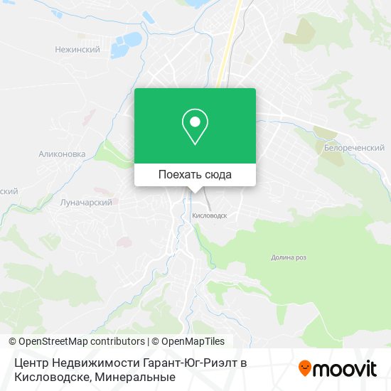 Карта Центр Недвижимости Гарант-Юг-Риэлт в Кисловодске