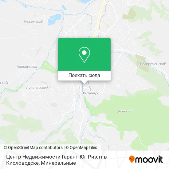 Карта Центр Недвижимости Гарант-Юг-Риэлт в Кисловодске