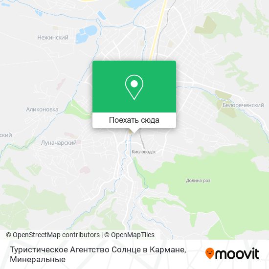 Карта Туристическое Агентство Солнце в Кармане