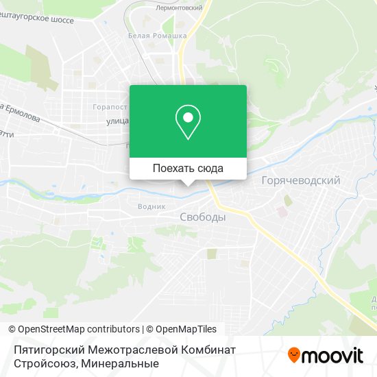 Карта Пятигорский Межотраслевой Комбинат Стройсоюз