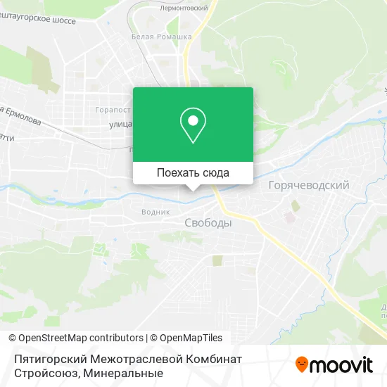 Карта Пятигорский Межотраслевой Комбинат Стройсоюз