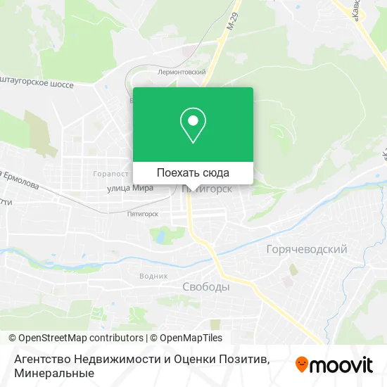 Карта Агентство Недвижимости и Оценки Позитив