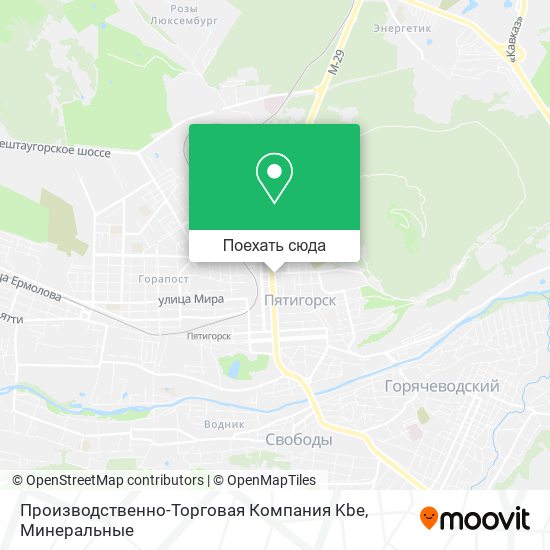 Карта Производственно-Торговая Компания Kbe