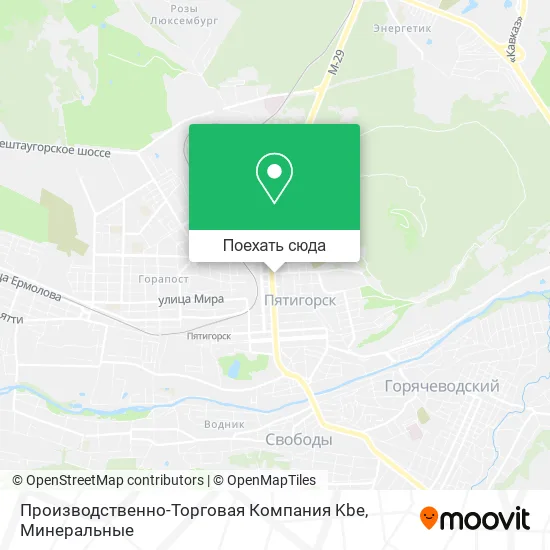 Карта Производственно-Торговая Компания Kbe