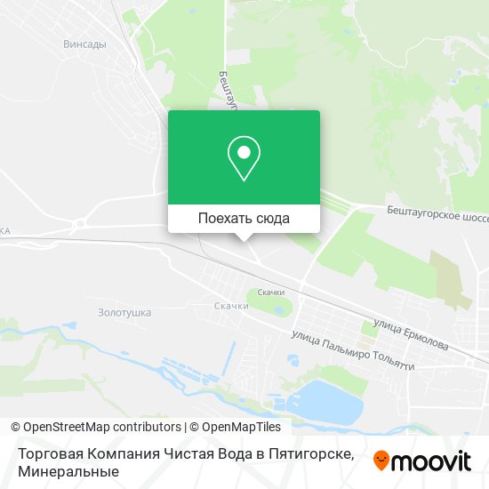 Карта Торговая Компания Чистая Вода в Пятигорске