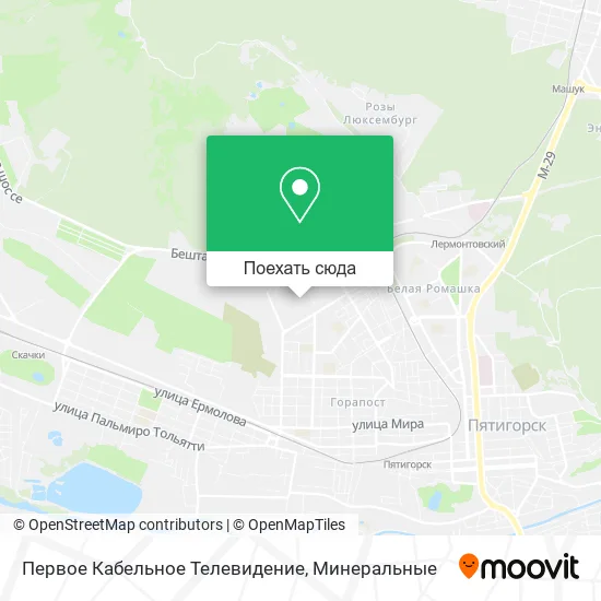 Карта Первое Кабельное Телевидение